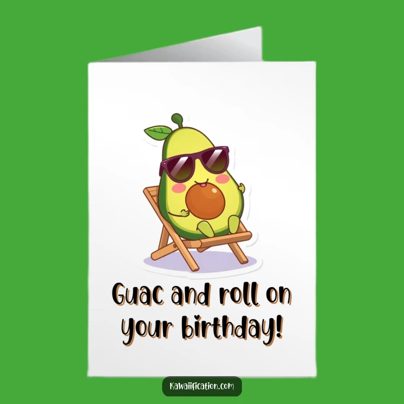 Free Printable Avocado Birthday Card - Funny Downloadable Gift
