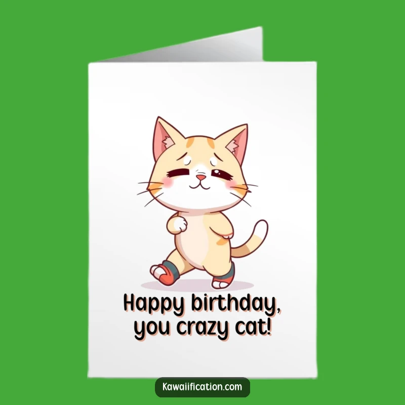 Free Printable Funny Birthday Card: Confused Cat Backwards - Hilarious Downloadable Gift