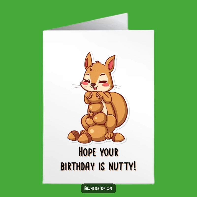 Free Printable Squirrel Acorn Card: Funny Birthday Download for Go-Getters