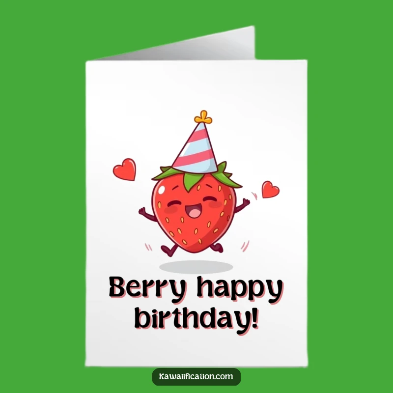 Trippy Strawberry Birthday Card: Funny Free Printable Party Fail, Downloadable Fun Gift