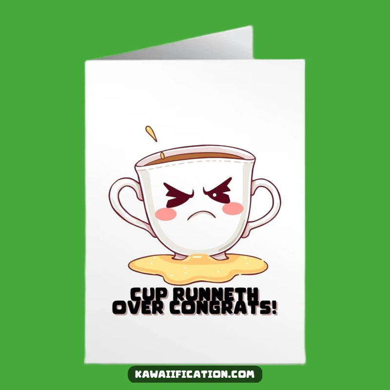 Grumpy Teacup Congrats Card: Hilarious Free Printable Wink Fail, Downloadable Achievement Gift