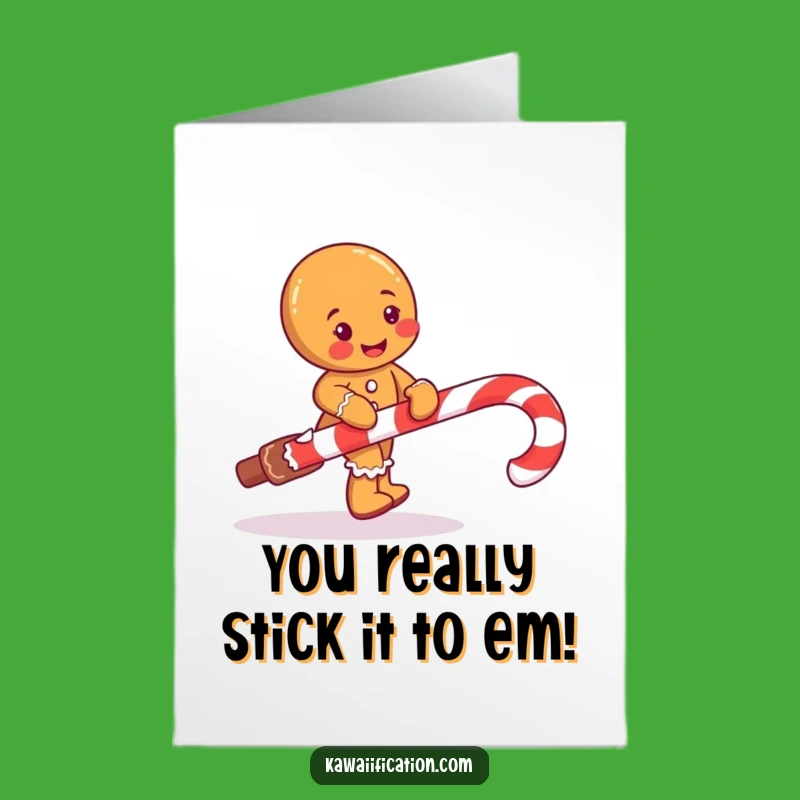 Free Printable Gingerbread Man Congrats Card Humorous Downloadable Gift