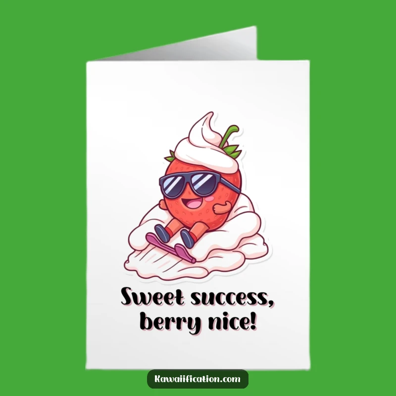 Free Printable Strawberry Sliding Congrats Card Humorous Gift Download