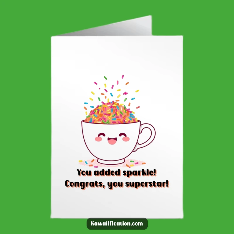 Free Printable Congrats Card: Sprinkle Overflowing Joy - Funny Downloadable Celebration Gift