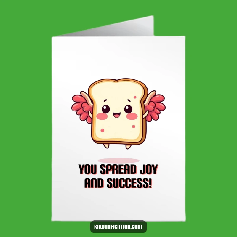 Free Printable Congrats Card: Jam-Winged Toast - Funny Downloadable Achievement Greeting