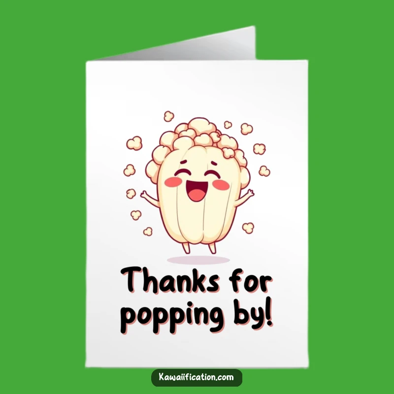 Free Printable Popcorn Thank You Card: Bursting Gratitude Downloadable Gift for Thanks