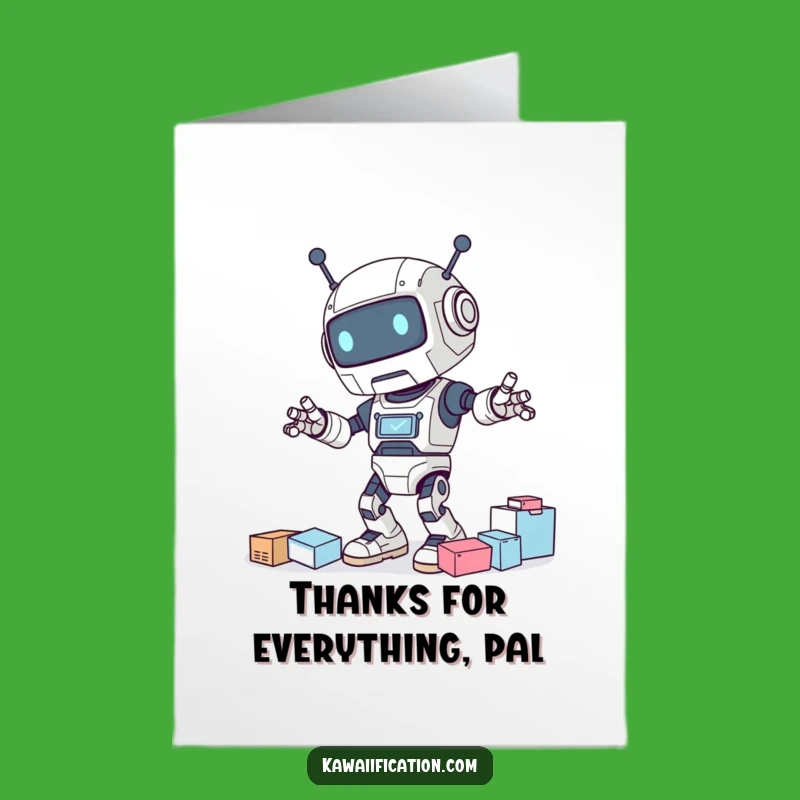 Free Printable Robot Thank You Card: Thanks for the Chaos!