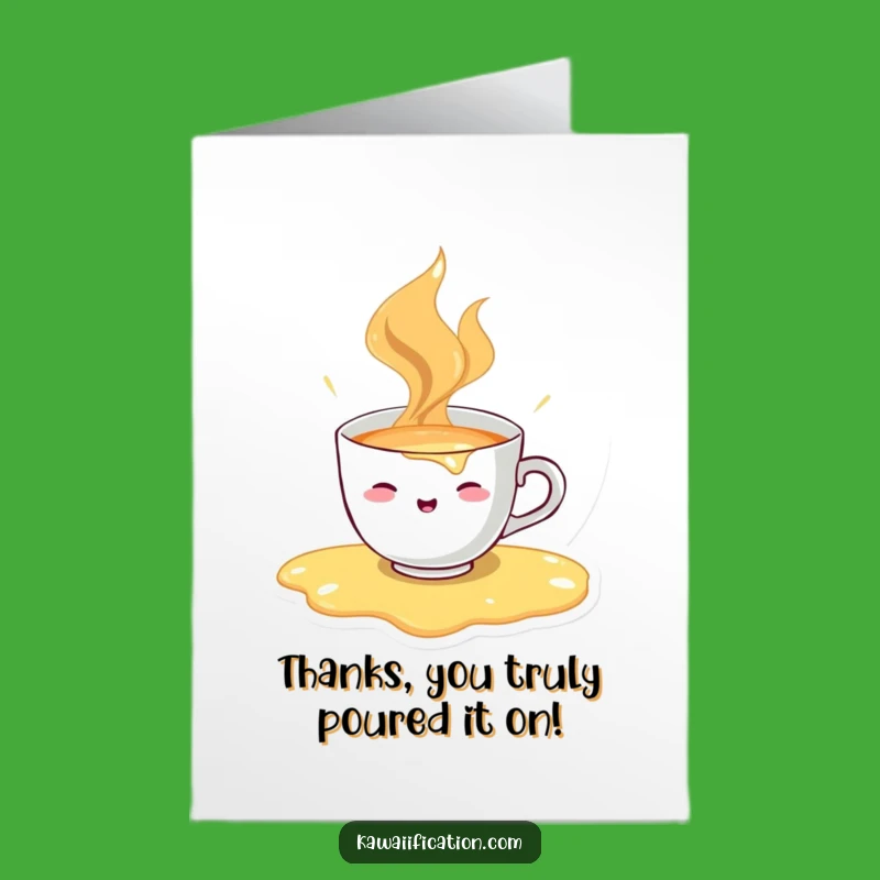 Free Printable Teacup Thank You Card: Cute & Funny DIY Download