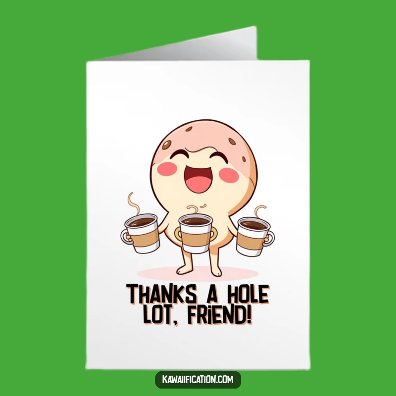 Free Printable Thank You Card: Donut Juggler - Humorous Downloadable Appreciation Greeting