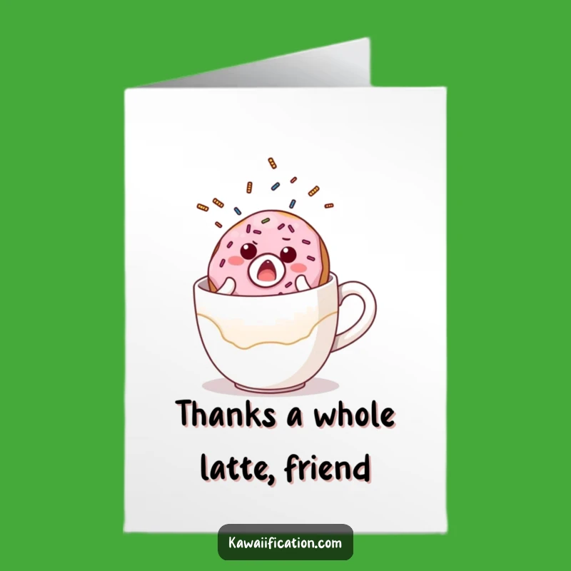 Free Printable Donut Coffee Thank You Card Humorous Download