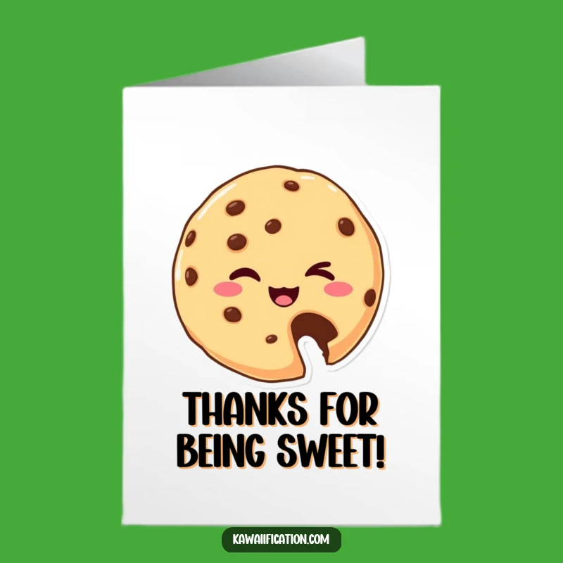 Free Printable Winking Cookie Thank You Card: A Bite of Gratitude Downloadable Gift