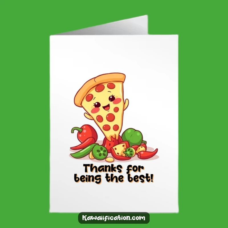 Free Printable Thank You Card: Pizza Slice Slip Funny Downloadable Greeting