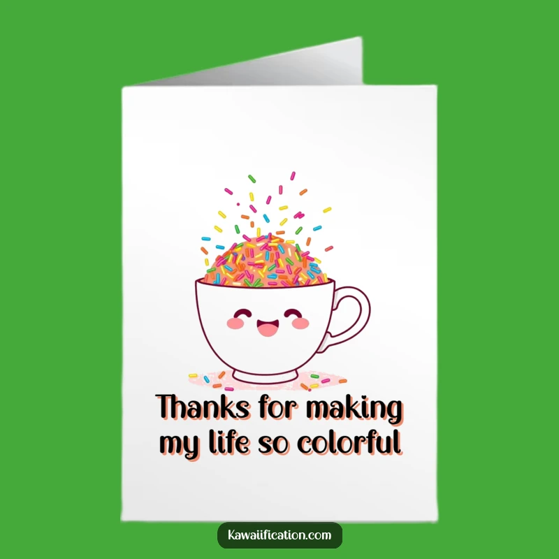 Free Printable Thank You Card: Grateful Sprinkle Cup - Funny Downloadable Appreciation Gift