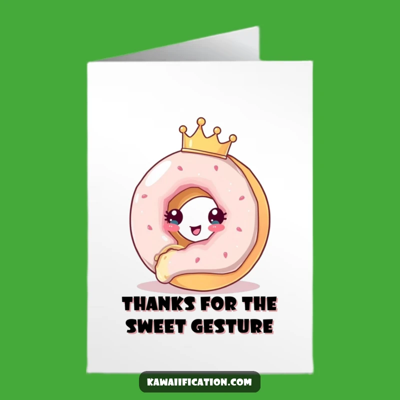 Free Printable Thank You Card: Donut's Gratitude Funny Downloadable Gift