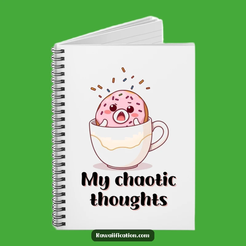 Funny Donut Coffee Fall Notebook: Jot Down Your Thoughts, Great Breakfast Gift