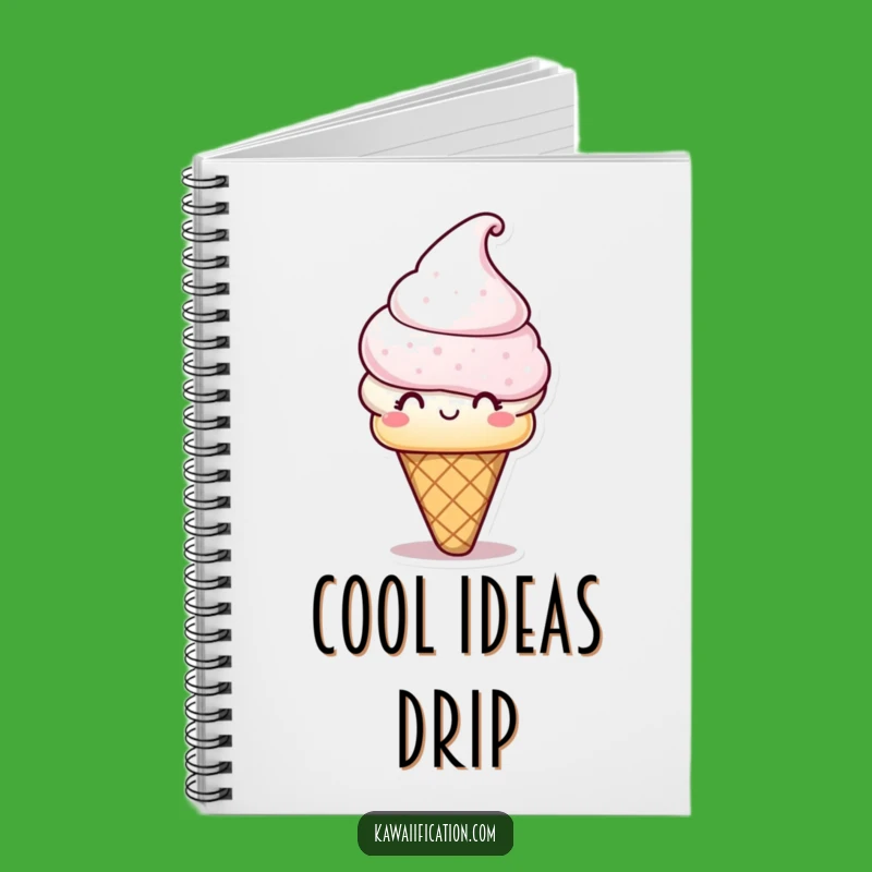 Funny Ice Cream Cone Notebook: Jot Down Sweet Ideas with Humorous Flair