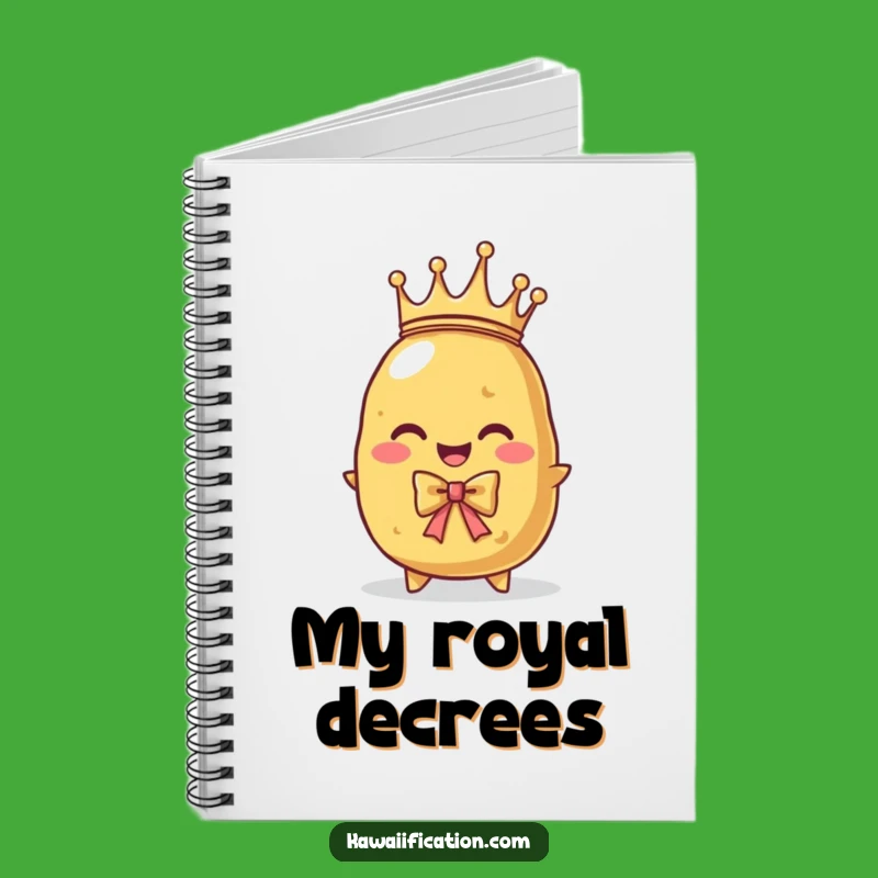 Funny Potato King Notebook: Jot Down Royal Decrees with Spud Style