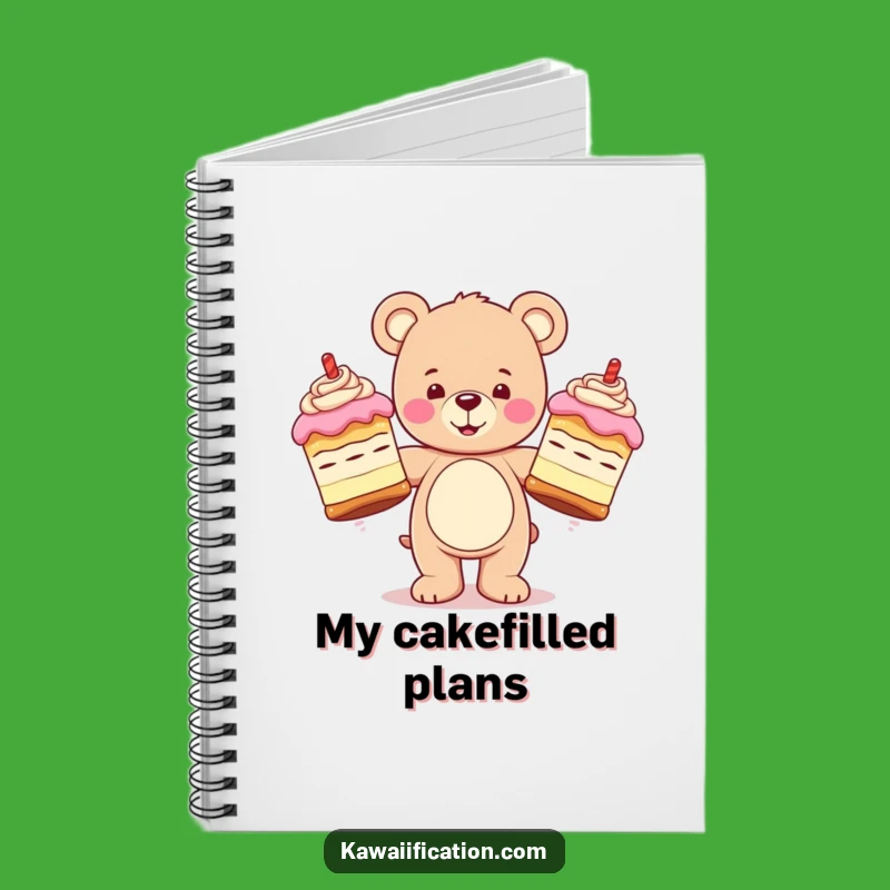 Funny Teddy Bear Juggling Notebook: Happy Cake Notes, Journal Your Sweet Ideas