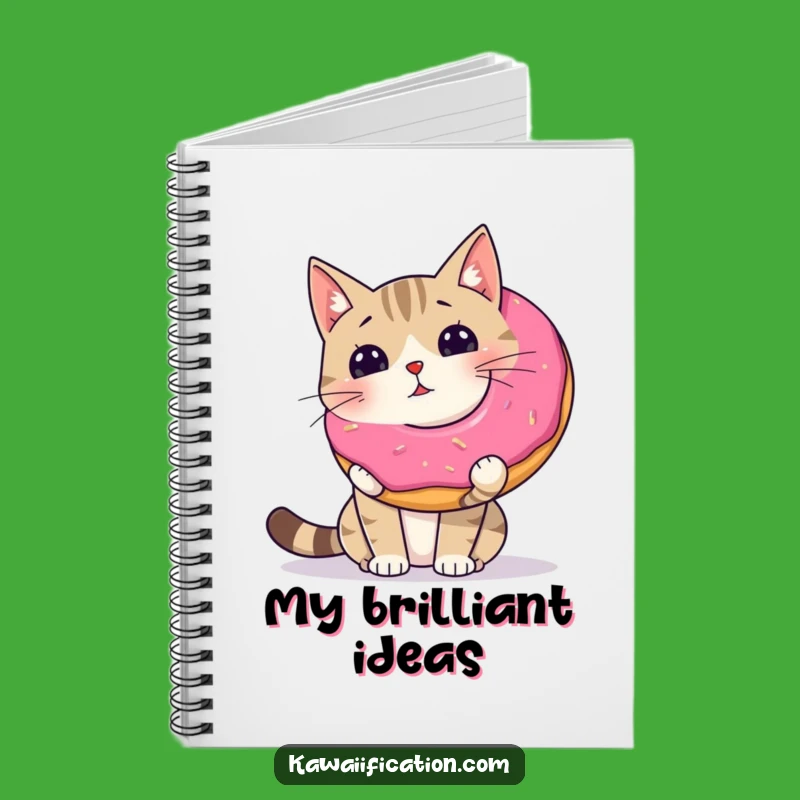 Write With Whimsy: Funny Cat Donut Notebook - Wobbly Notes, Great Funny Gift