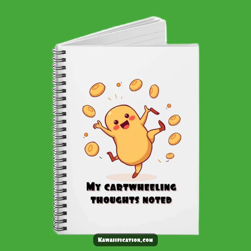 Funny Hot Dog Cartwheel Notebook: Jot Down Ideas with Energy