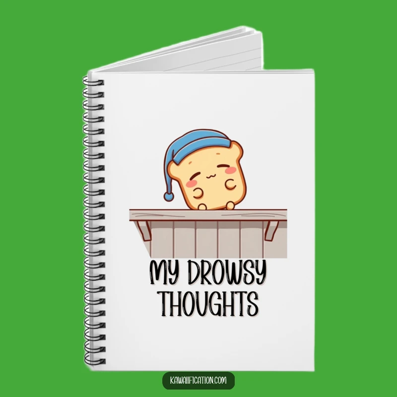 Funny Sleepy Bread Falling Notebook - Jot Down Sleepy Thoughts Gift!