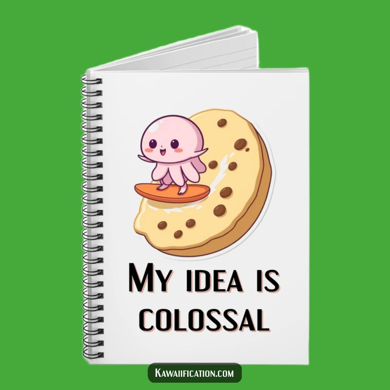 Funny Wobbly Jelly Cookie Surf Notebook - Hilarious Journal for Dessert Lovers Gift