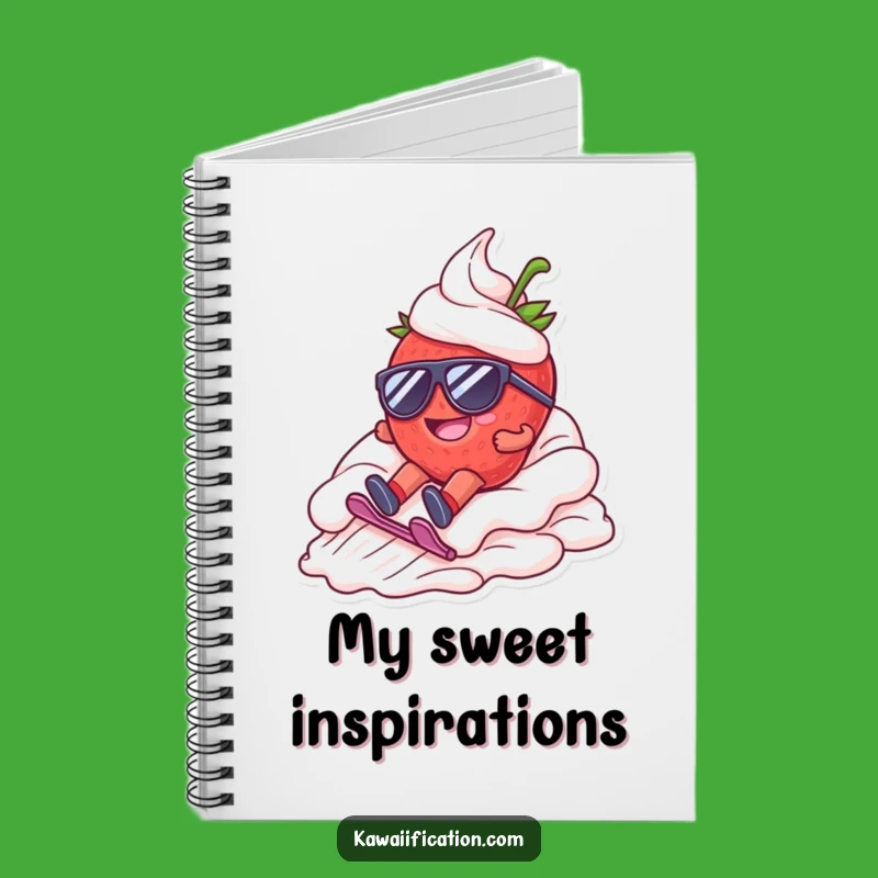 Funny Strawberry Sloth Notebook: Jot Down Sweet Ideas, Great Dessert Gift