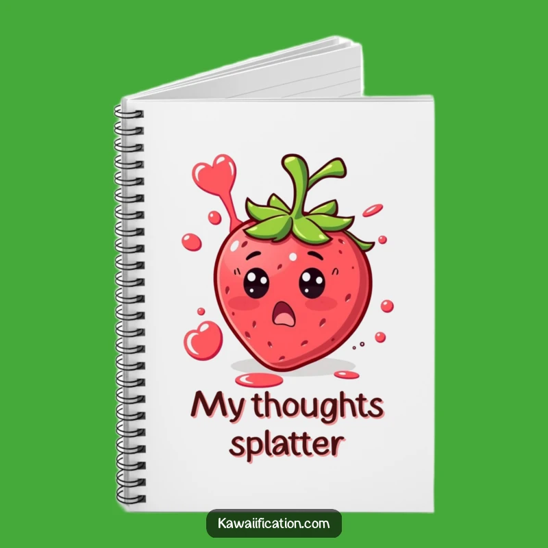Funny Strawberry Surprise Notebook - Jot Down Your Juicily Surprised Ideas!