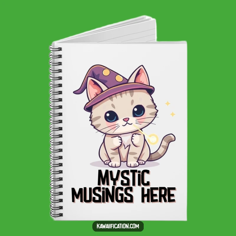 Funny Cat Wizard Laser Notebook - Jot Down Magical Ideas