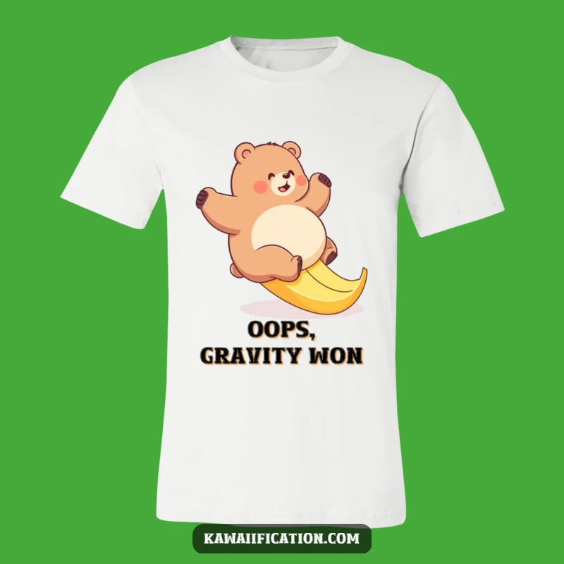 Funny Bear Banana Slip T-Shirt: Wear Your Humor with this Hilarious Animal Tee