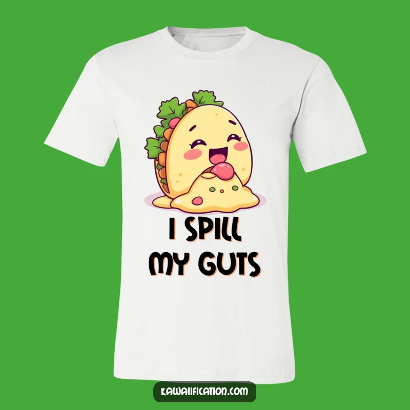 Funny Taco Spill T-Shirt - Wear Your Deliciously Messy Style!