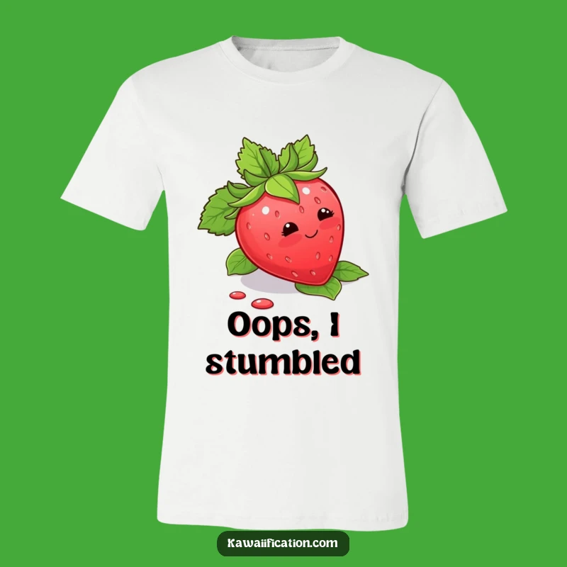 Funny Strawberry Trip T-Shirt: Cute Blushing Fruit Tee for a Perfect Quirky Gift