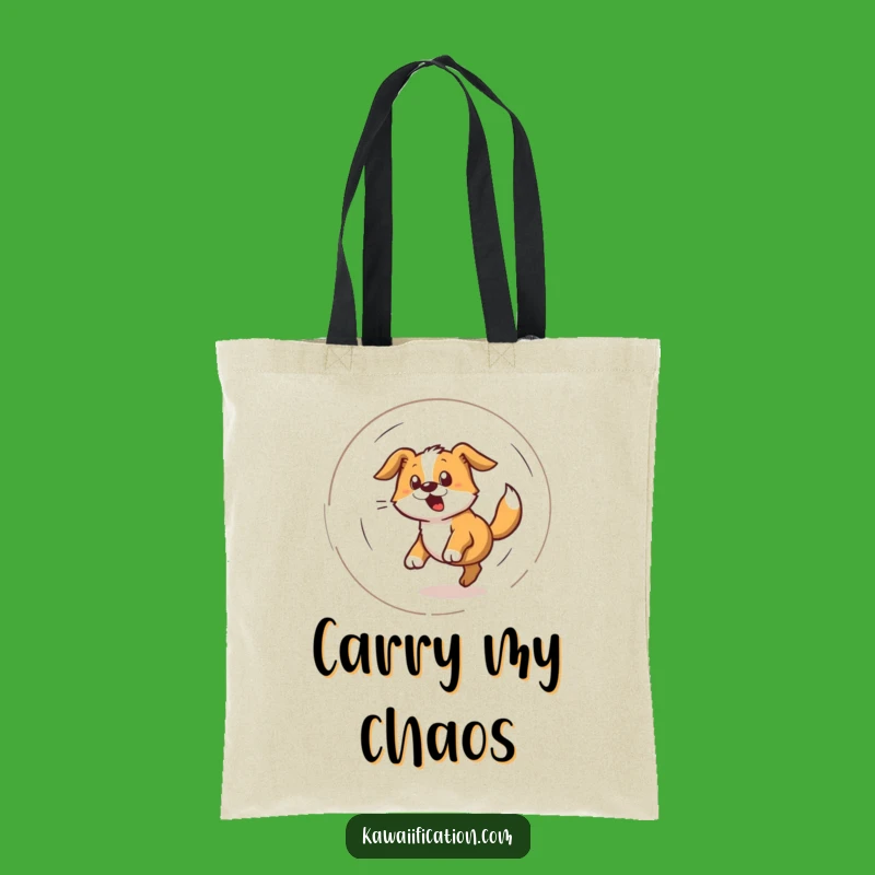 Funny Dog Spiral Tote Bag - Hilarious Gift for Busy Dog Owners