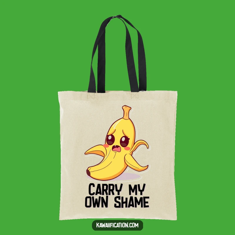 Funny Startled Banana Peel Slipping Tote Bag - Carry Laughs Everywhere Gift!