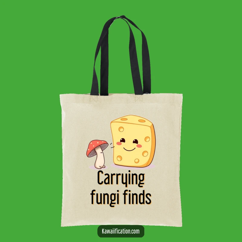 Funny Shy Mushroom Tote Bag: Carry Your Charm and Smiles