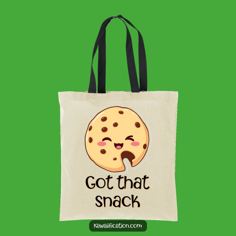 Funny Cookie Bite Tote Bag: Carry Your Goods with Humorous Sweetness