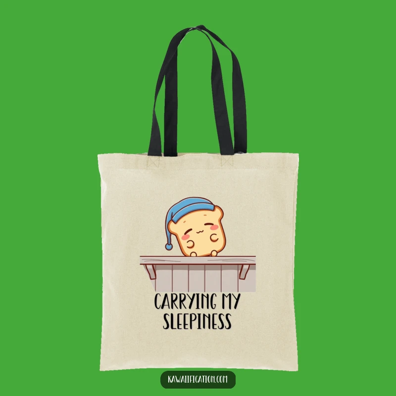 Funny Sleepy Bread Falling Tote Bag - Carry Your Zzzzs Gift!
