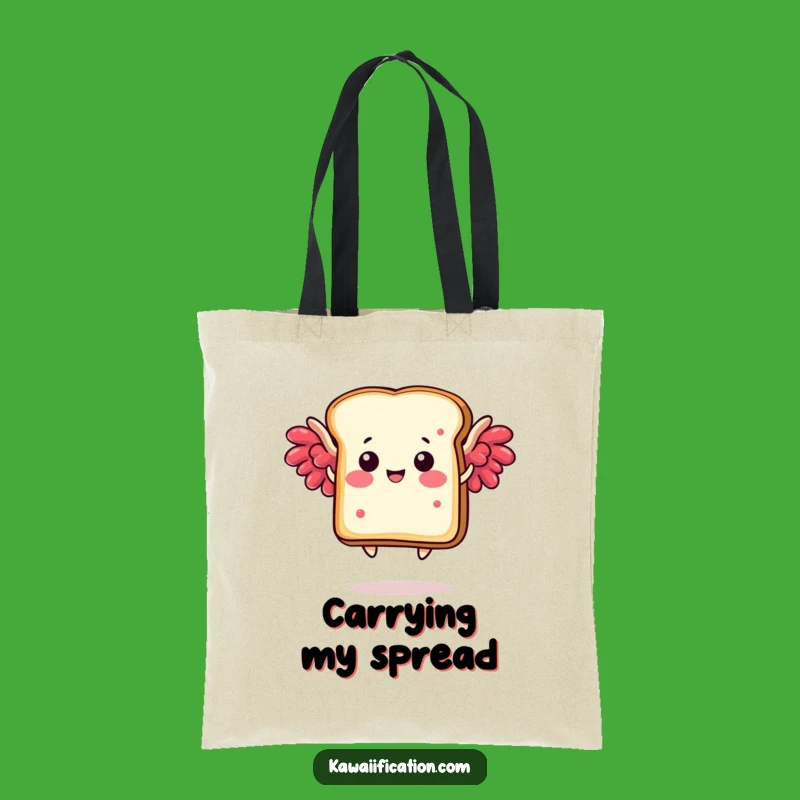 Funny Toast Wings Tote Bag: Carry Your Breakfast Joy