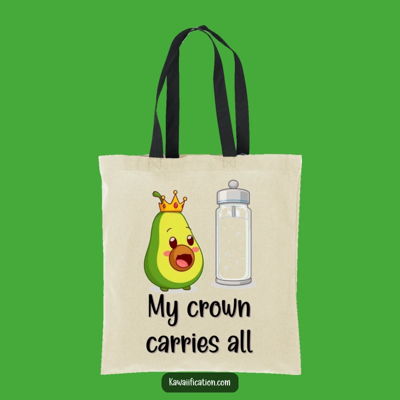 Funny Avocado Crown Salt Surprise Tote Bag A Hilarious Accessory For Grocery Runs