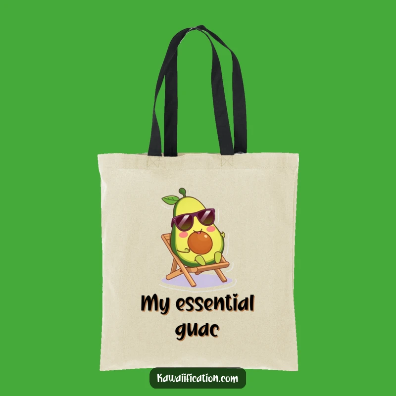 Carry The Chill: Funny Avocado Tote Bag - Beach Chair Fun, Great Funny Gift